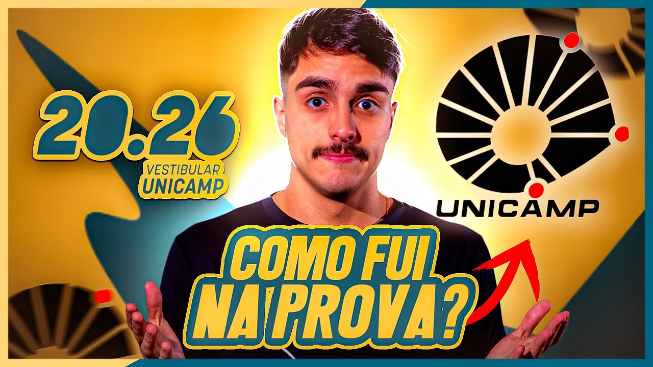 UNICAMP 2026 | Como eu fui na prova e o que achei? | Análise Vestibular 2026 | Nicolas Lazaroto