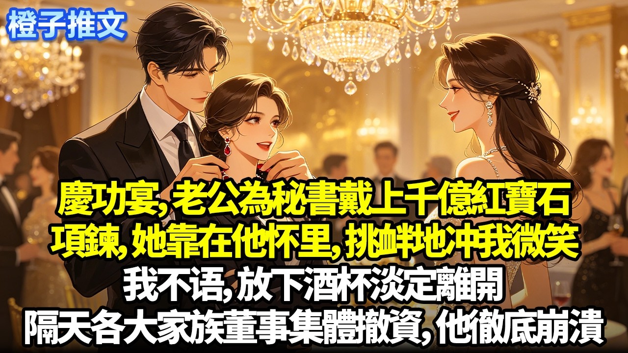 慶功宴，老公為秘書戴上千億紅寶石項鍊。女兒指著臺上「媽媽，外婆留給你的石頭怎麼在別人身上？」我沒說話淡定帶她離開。隔天，各大家族董事集體撤資，他徹底崩潰#追妻火葬場 #情感 #一口氣看完 #故事分享