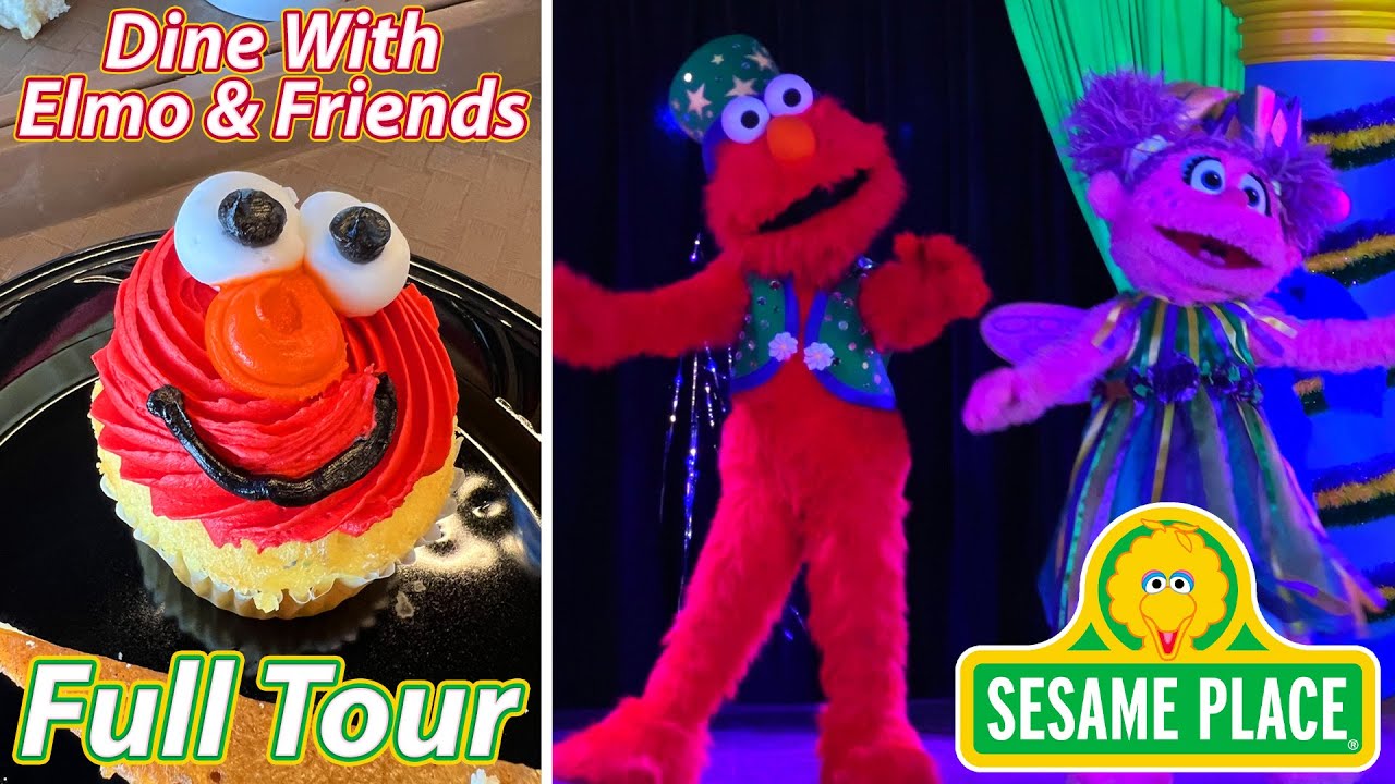Полный тур по ужину с Элмо и его друзьями в Sesame Place