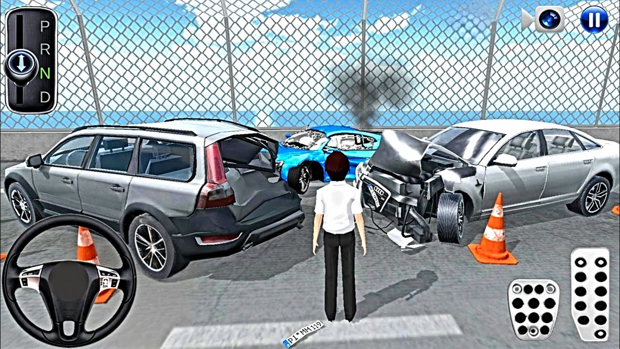 Car Crashes in New Eight Lane Highway - 3D Driving Class Police Car - 2025 Android iOS - Gameplay
