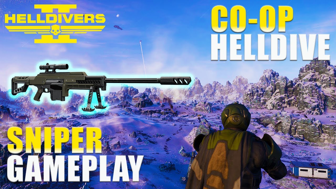 Helldivers 2 - Anti-Material Rifle Gameplay, Automaton Co-op Helldive (No Commentary) (All Clear)