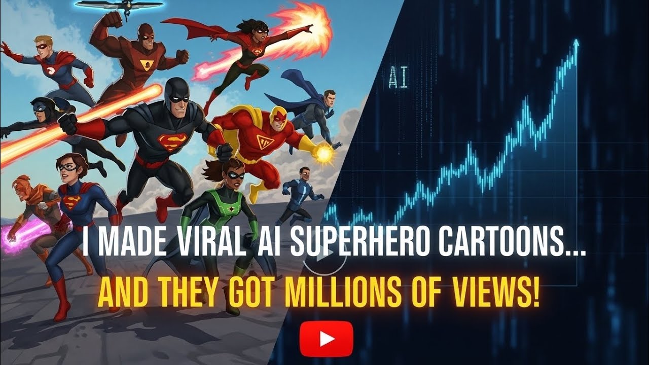 🔥 I Made Viral AI Superhero Cartoons&hellip; And They Got Millions of Views! 🤯🎬