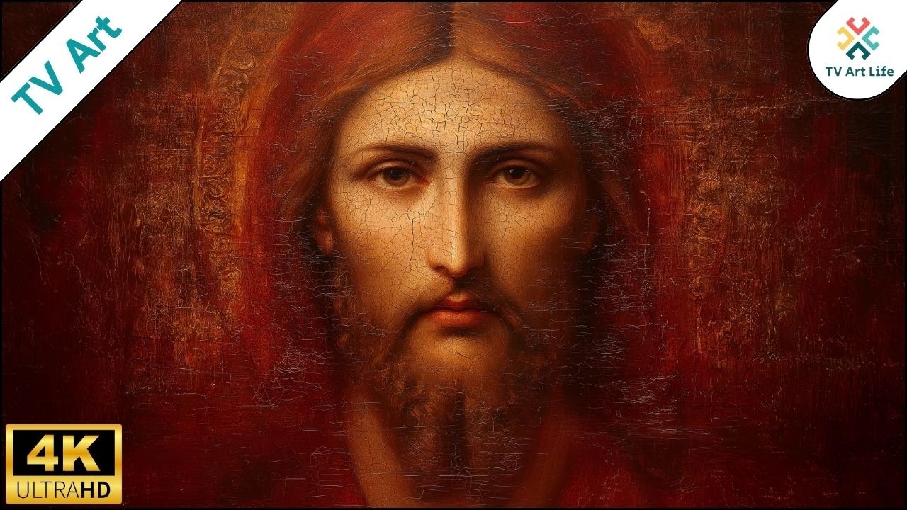 Religious Impasto Painting 4K 4 Hour TV Art Display