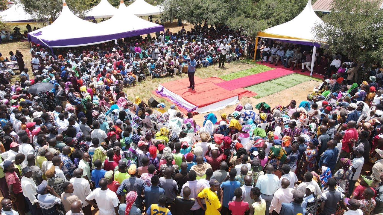 FAROUK KIBETI, HON. MWENGI MUTUSE AND OTHER UDA LEADERS AT MAMA MBOGA EMPOWERMENT AT KIBWEZI