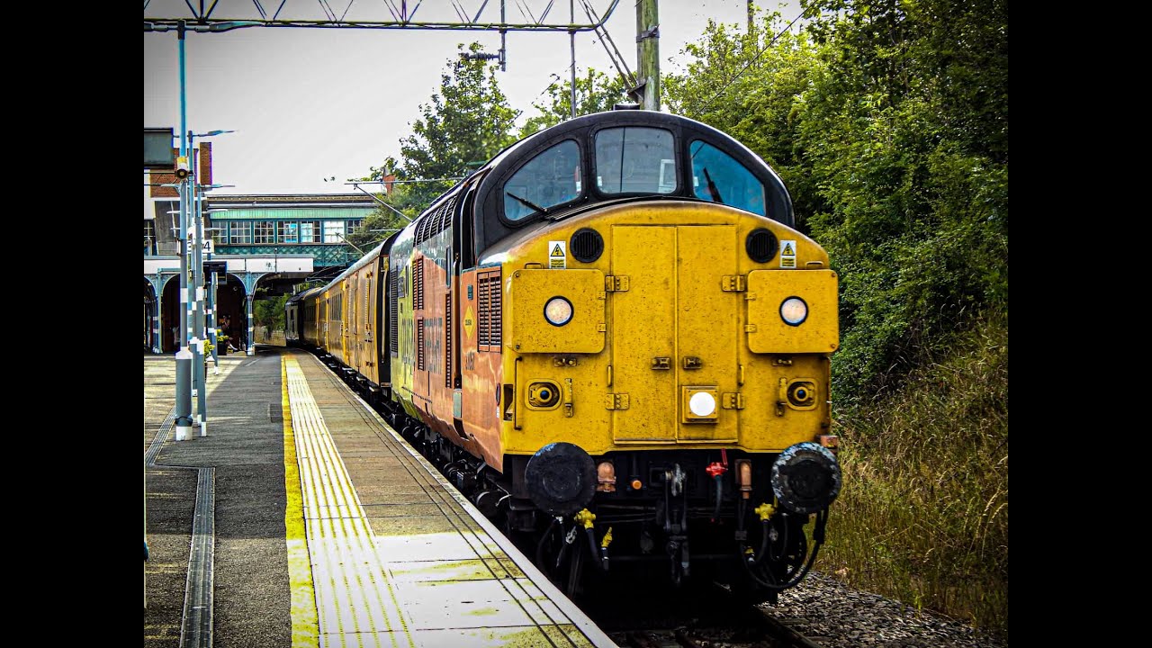 Colas rail 37057 and 37 610 noisily work 1Q14 around Witham