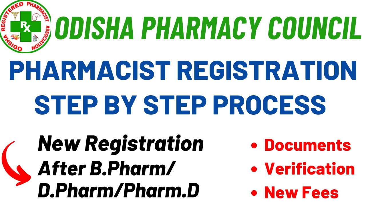 Odisha Pharmacy Council Pharmacist Registration | New Full Process 2024 | Apply Online