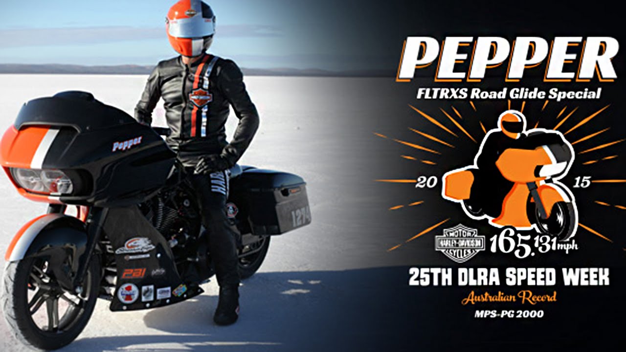 Harley-Davidson & Pepper: Land Speed Record on a Bagger