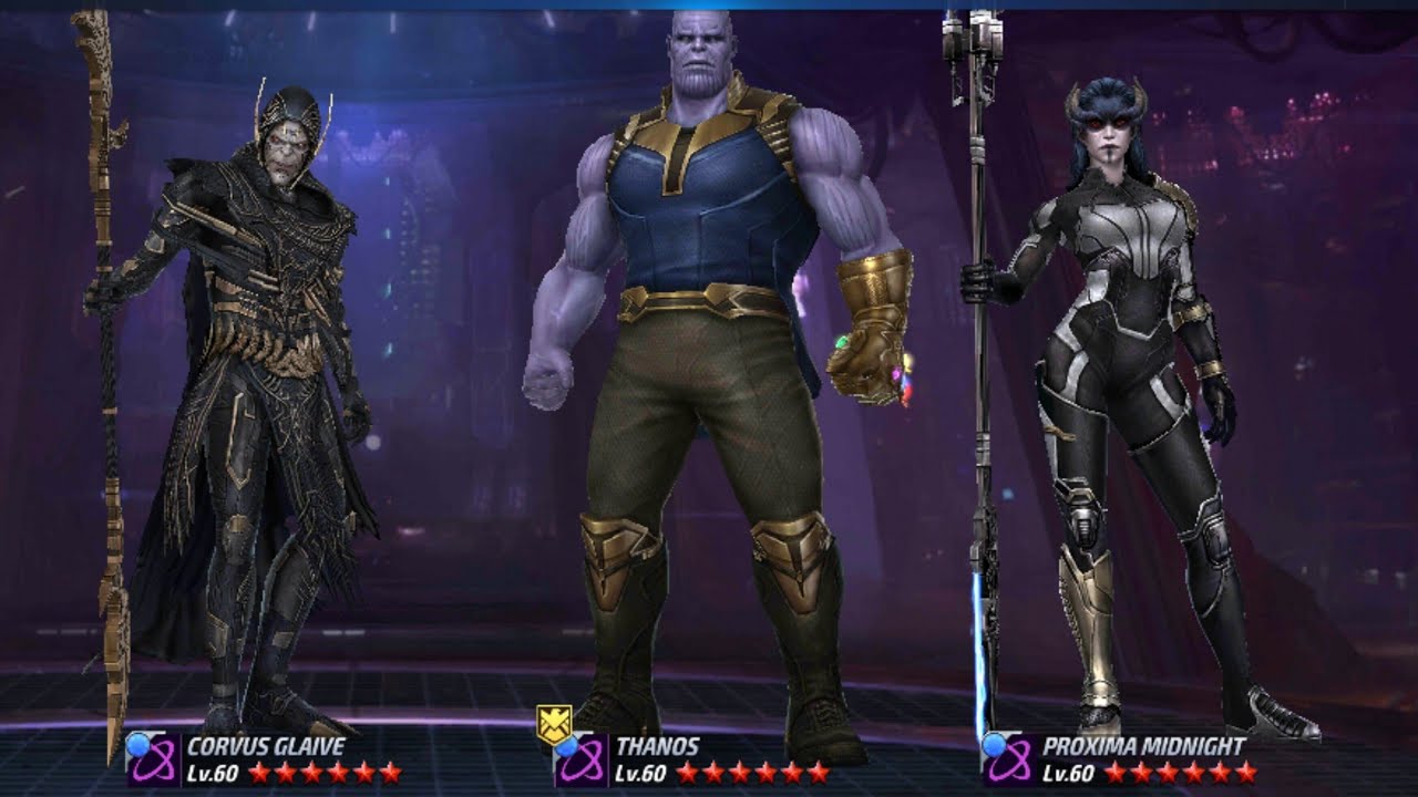 Building Thanos, Proxima Midnight and Corvus with Infinity War uniforms! - Marvel Future Fight