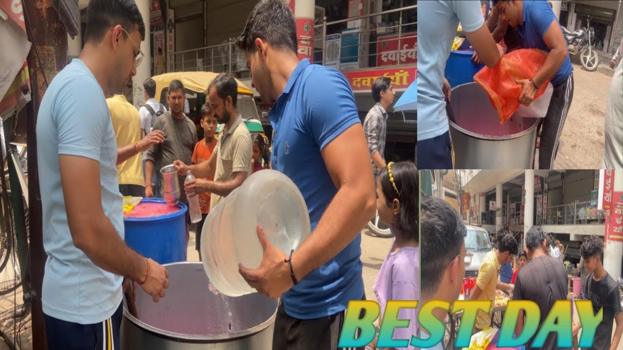 400 liter rooh afza🍶❣️|ka bhandara kr diya 40 degree ki garmi mai🥵🌞