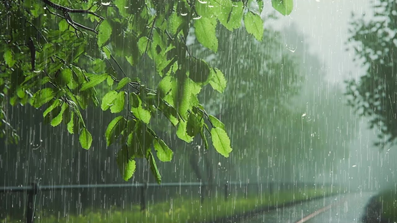 Bruit de Pluie pour Dormir en 3 Minutes - Meilleur Bruit de Pluie dans la Forêt Brumeuse - ASMR