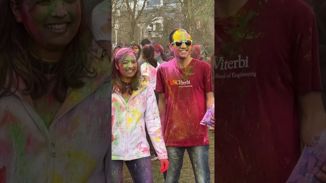 Holi India Celebration Colored Powder and Rain Bellevue Downtown Park Seattle Washington 3/15/25