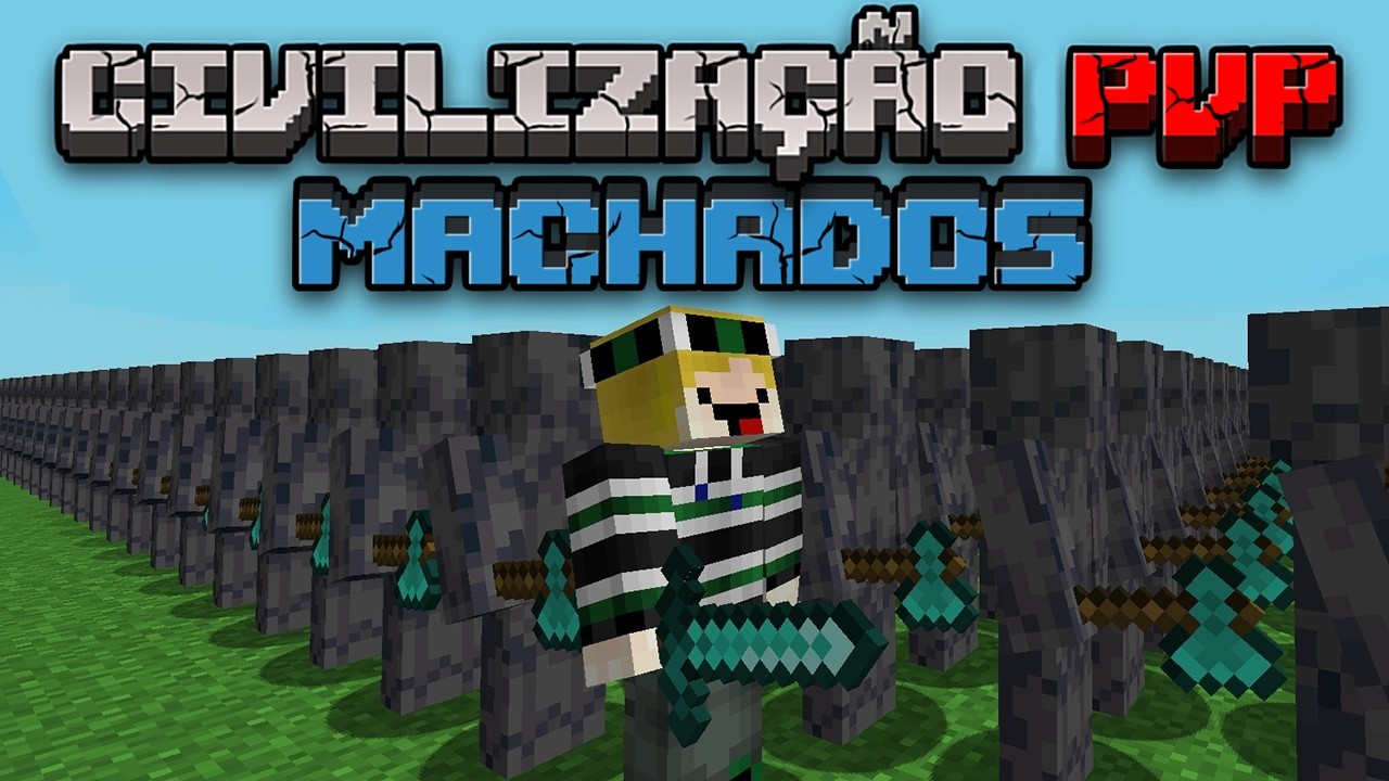 CIVILIZA&Ccedil;&Atilde;O PVP: MACHADOS - T2 EP 2 | Evbo (Dublado) #minecraft #aquaritis
