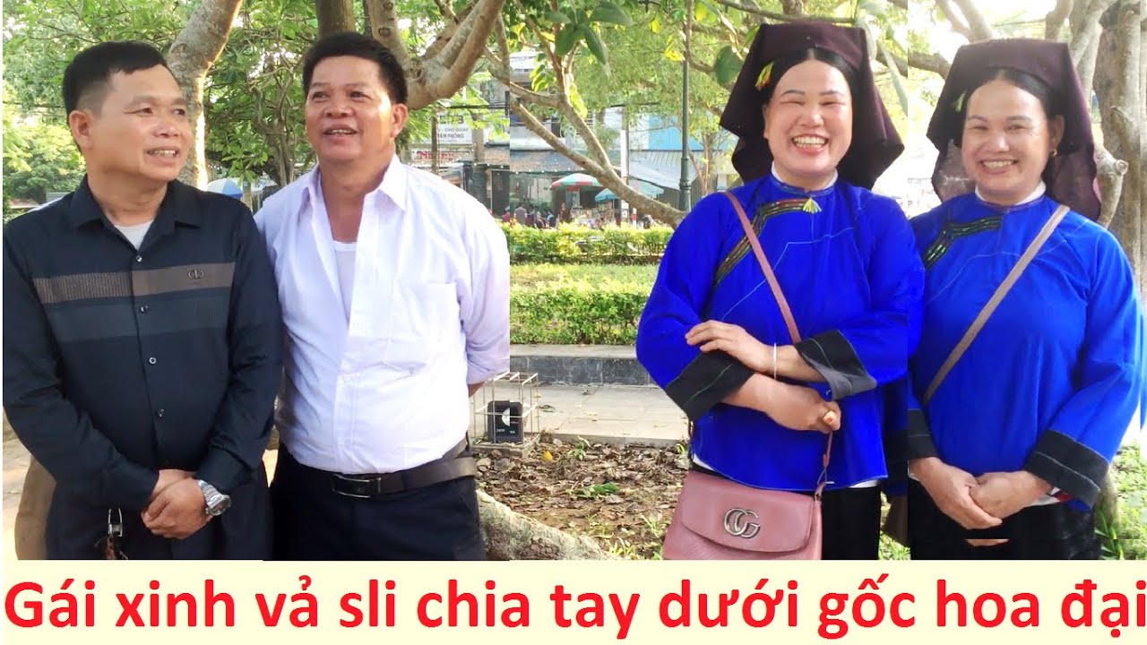 G&aacute;i xinh h&aacute;t sli chia tay dưới gốc hoa đại | hat sli lang son