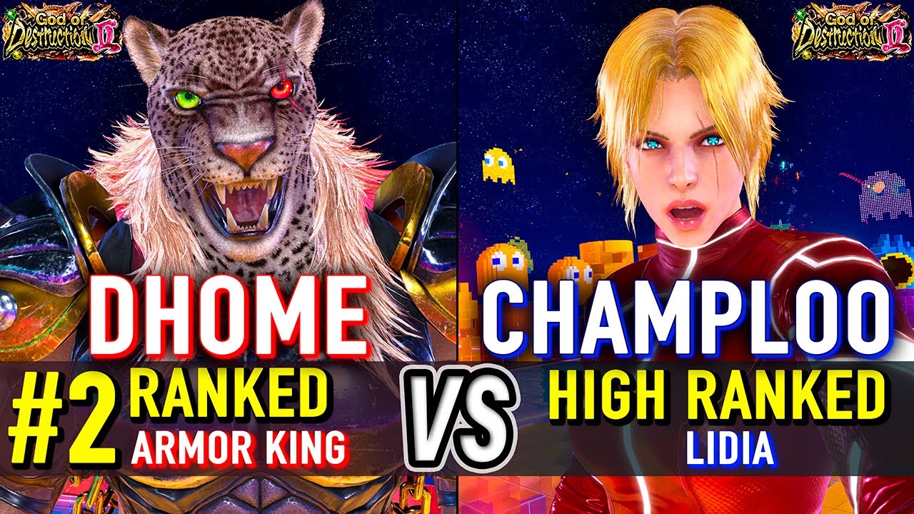 T8 🔥 DHOME50HBK (#2 Ranked Armor King) vs CHAMPLOO (Lidia) 🔥 Tekken 8 High Level Gameplay