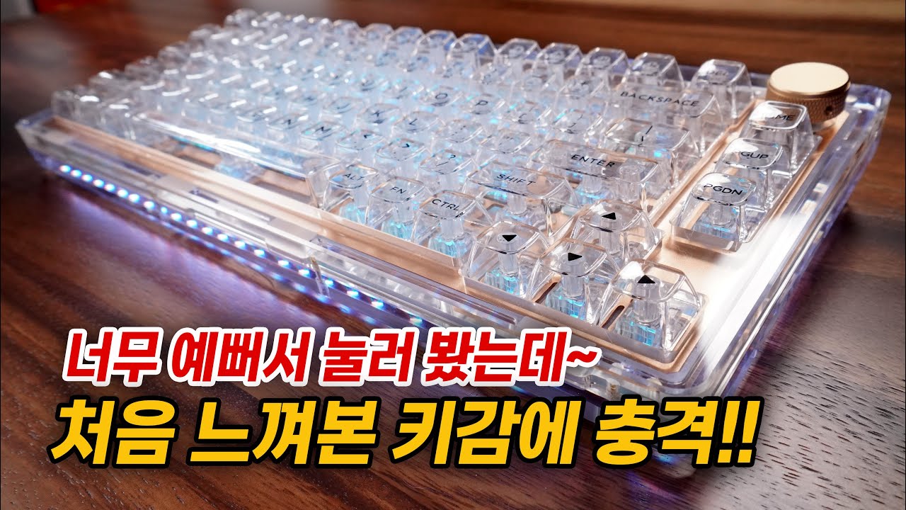 미친 키감에 너무 예쁜 투명한 유무선 기계식 키보드 ( 인생 키보드!!! )