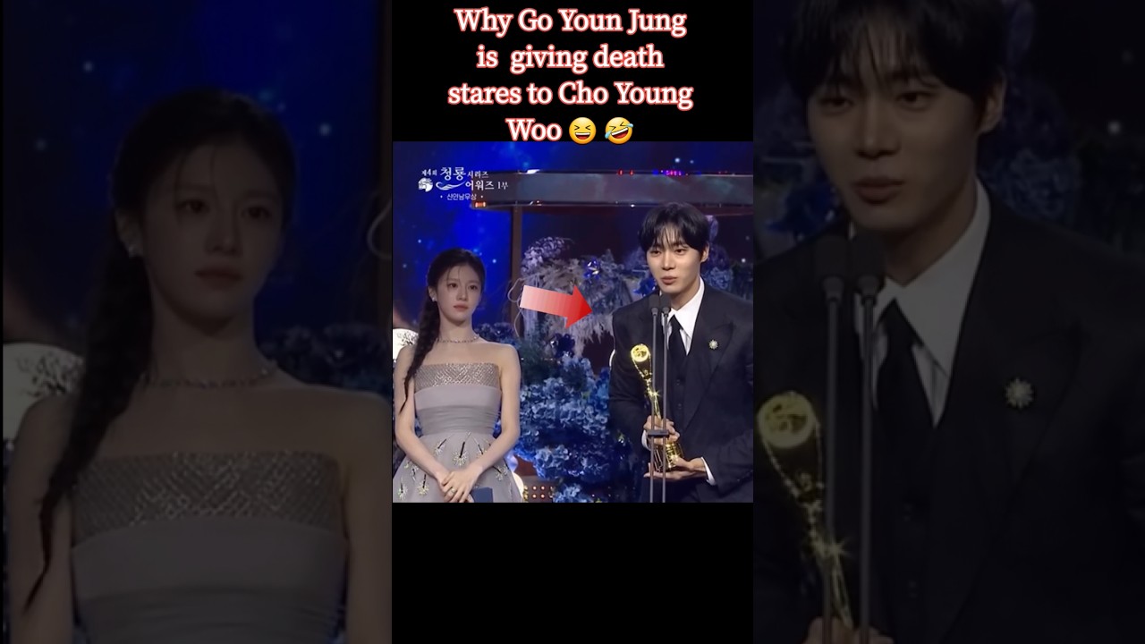 Why Go Youn Jung staring at Cho Young Woo like this🤣#kdrama #goyounjung #chooyoungwoo #headoverheels