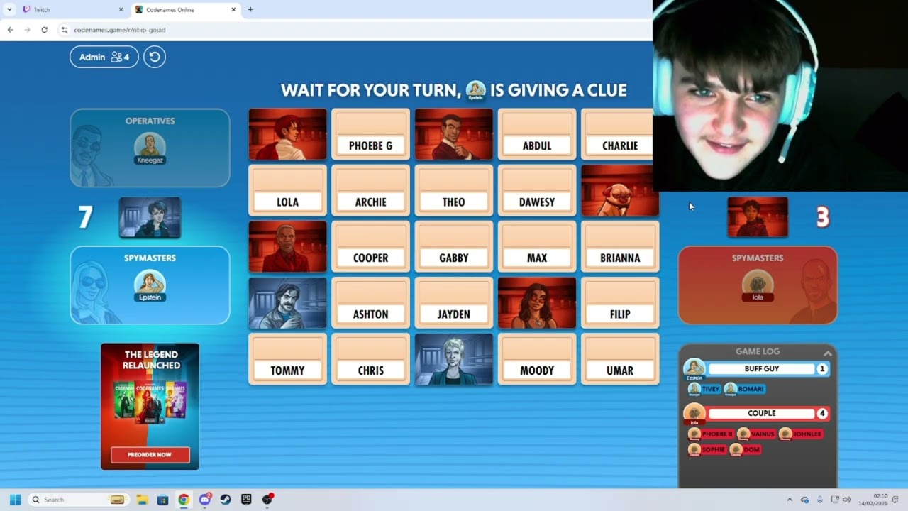 Codenames With The Gang