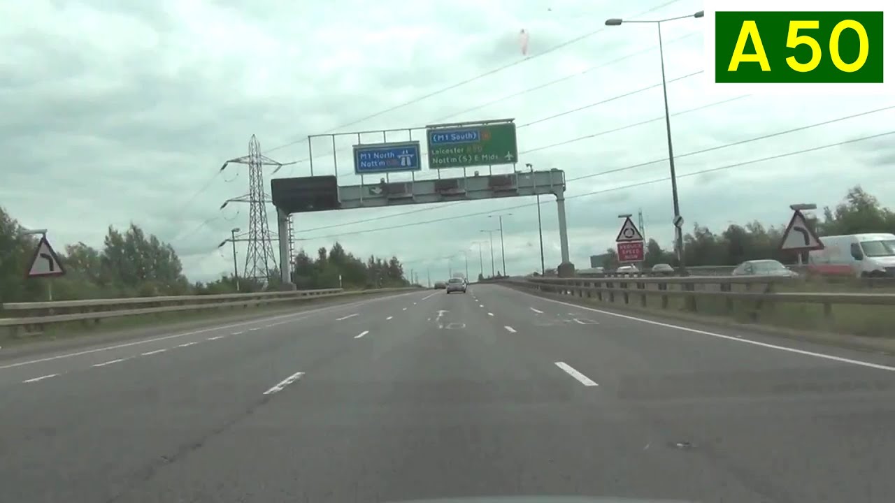 A50 - Derby (A6) to M1 J24a - Front View