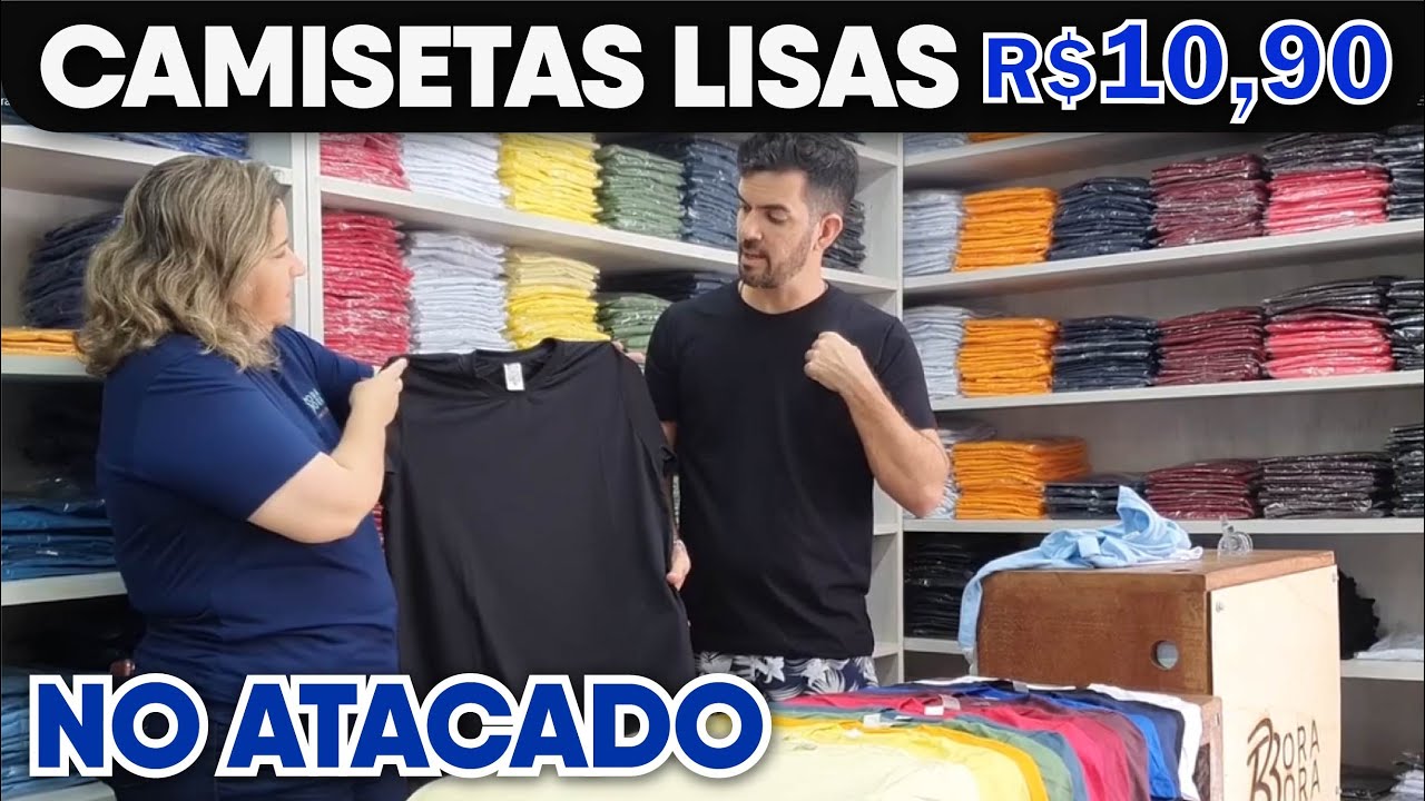 Fornecedor de Camisetas Lisas BARATAS direto de fábrica no Atacado - A PARTIR DE R$10,90