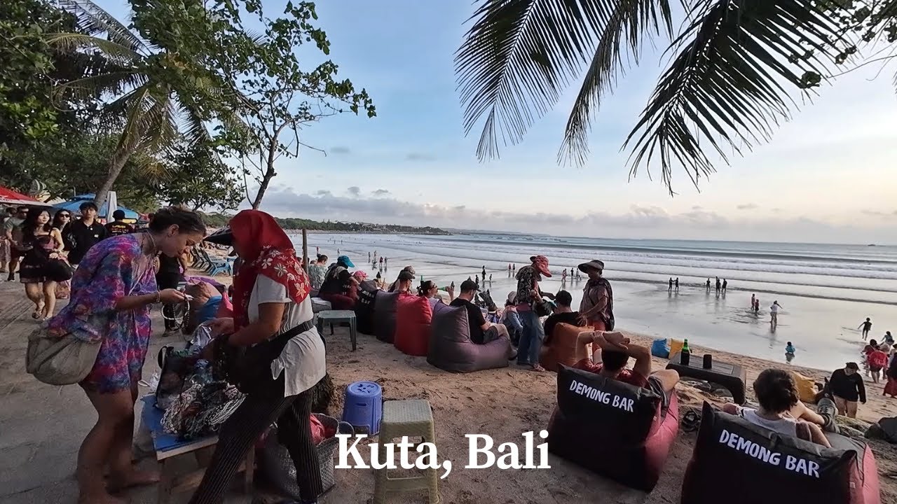 Weekend At Kuta Beach Bali | Sunset Walking Tour Kuta Bali Today 2025