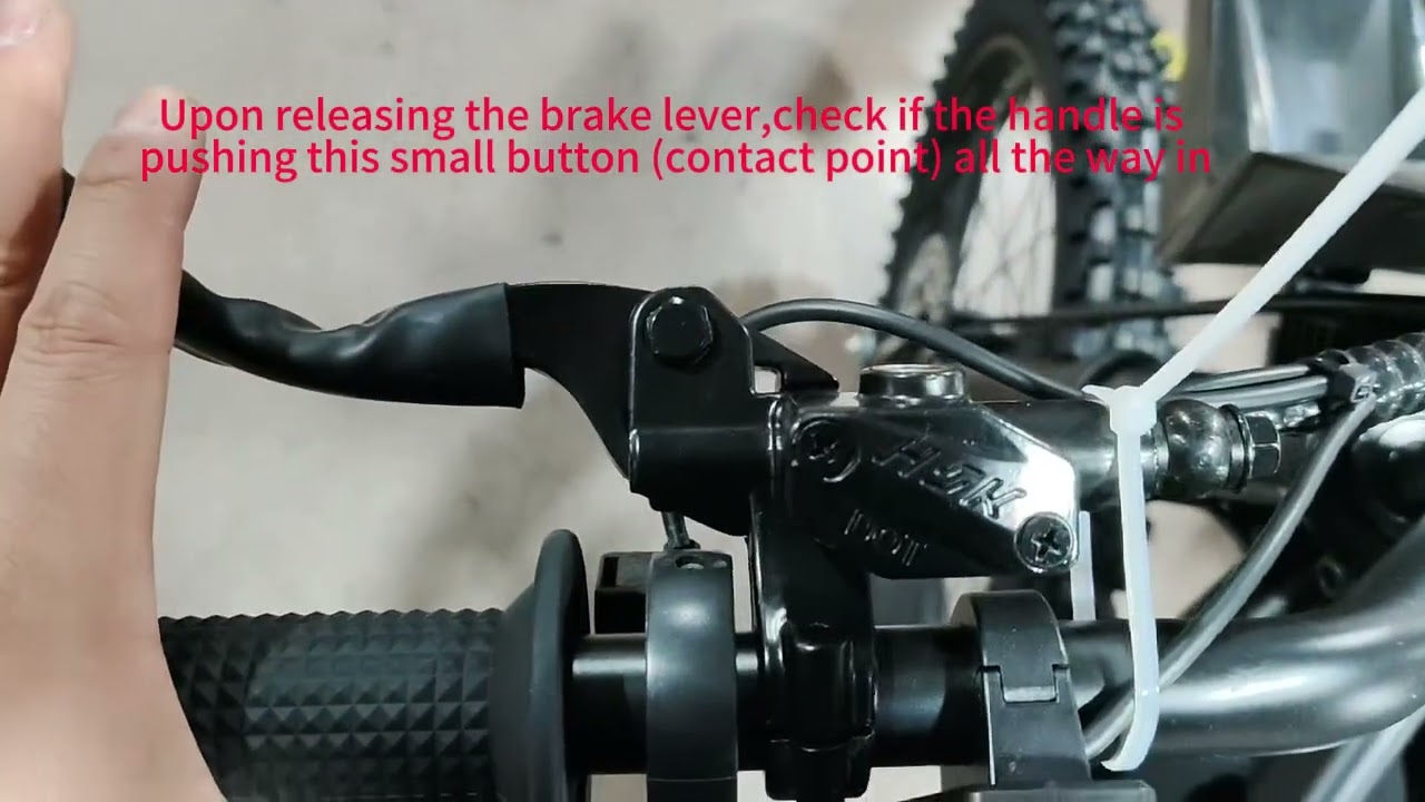 Xpro Electric Dirt Bike Does the brake lever hit the contact point after you release it