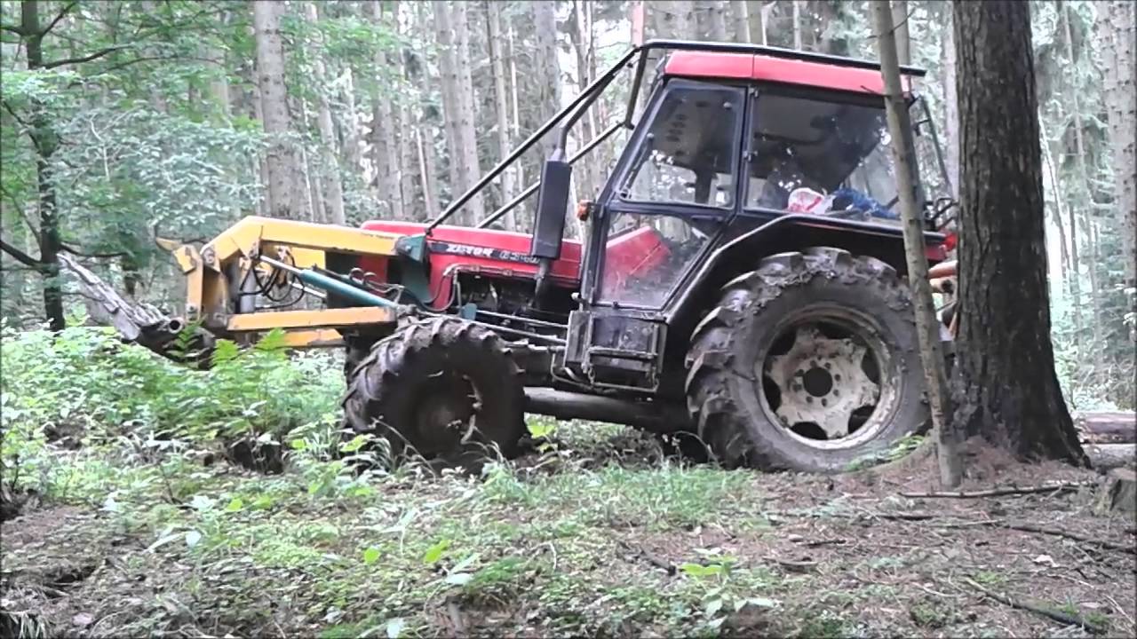 ZETOR - traktor im wald - ein  tag im Wald/logging tractor - day  in the woods