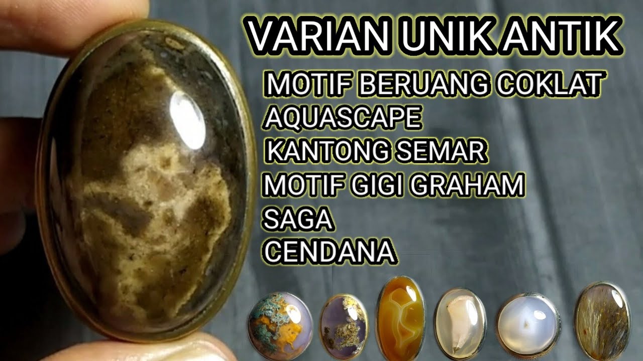 BATU AKIK LANGKA KOLEKTOR ITEM | AQUASCAPE, UNIK ANTIK, MOSS AGATE