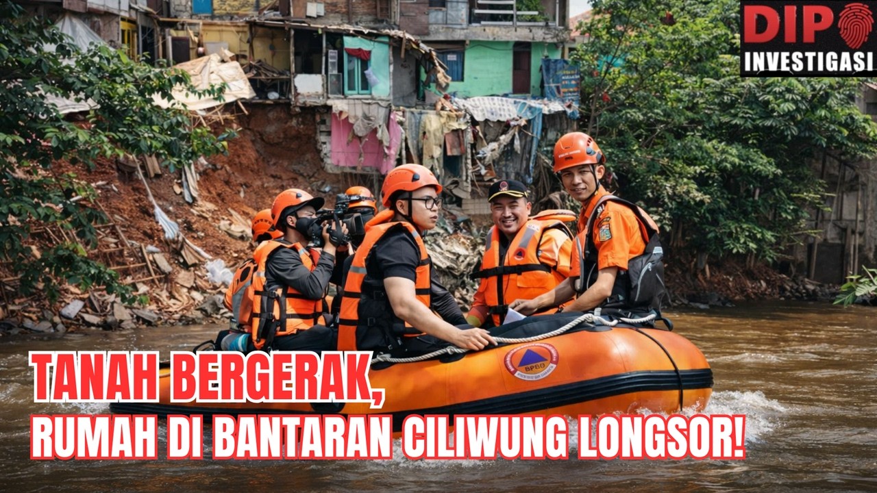BEBAN HUNIAN BANTARAN CILIWUNG MEMPRIHATINKAN, ANCAMAN LONGSOR MENGINTAI I dipo Investigasi