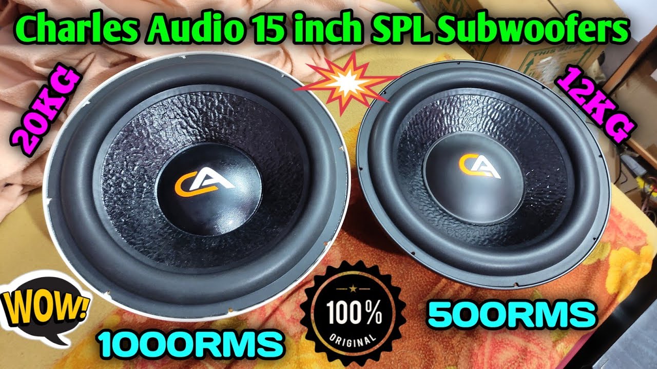 Charles Audio 15 inch SPL Subwoofers Review | 1000watts RMS & 500watts RMS