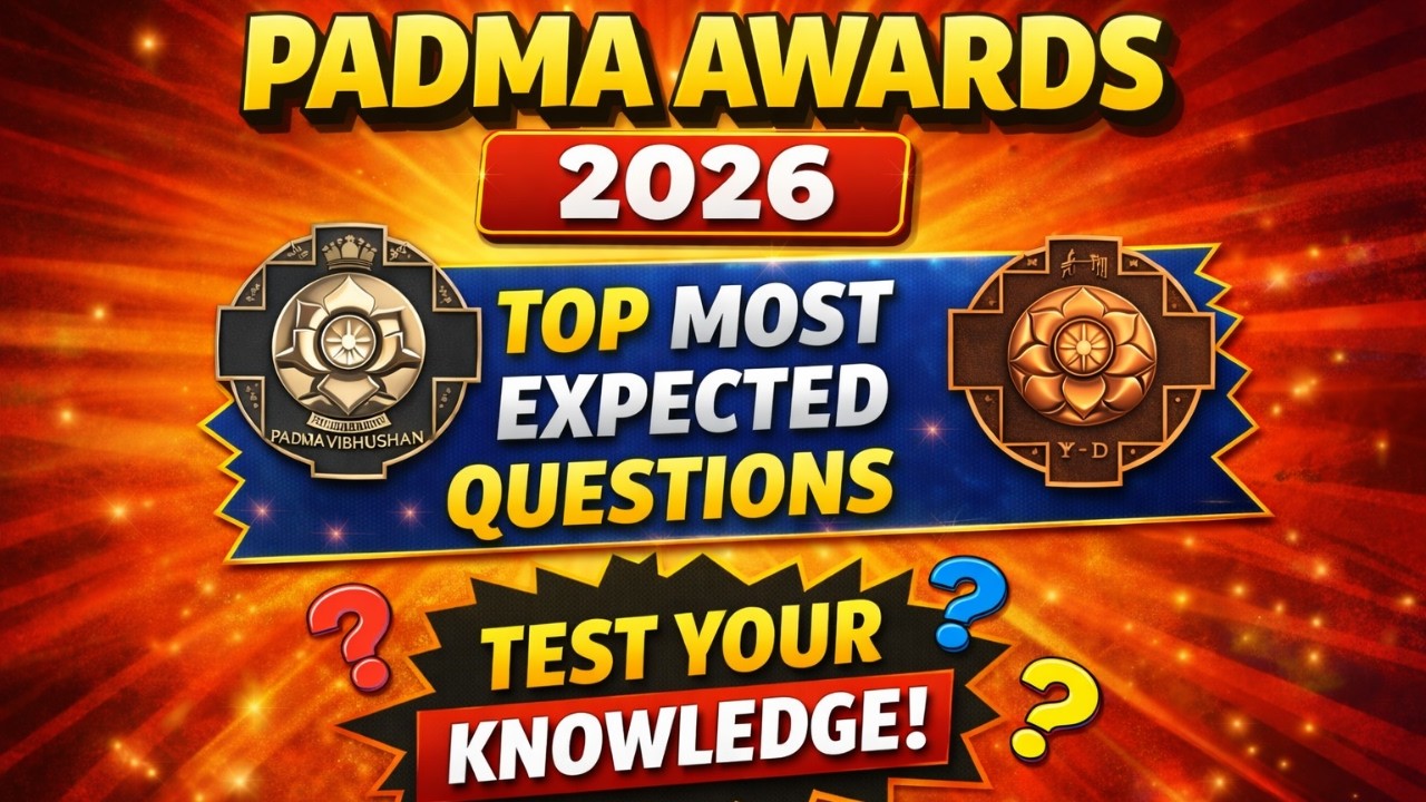 🔥Padma Awards 2026 Winners MCQs | Most Expected Questions