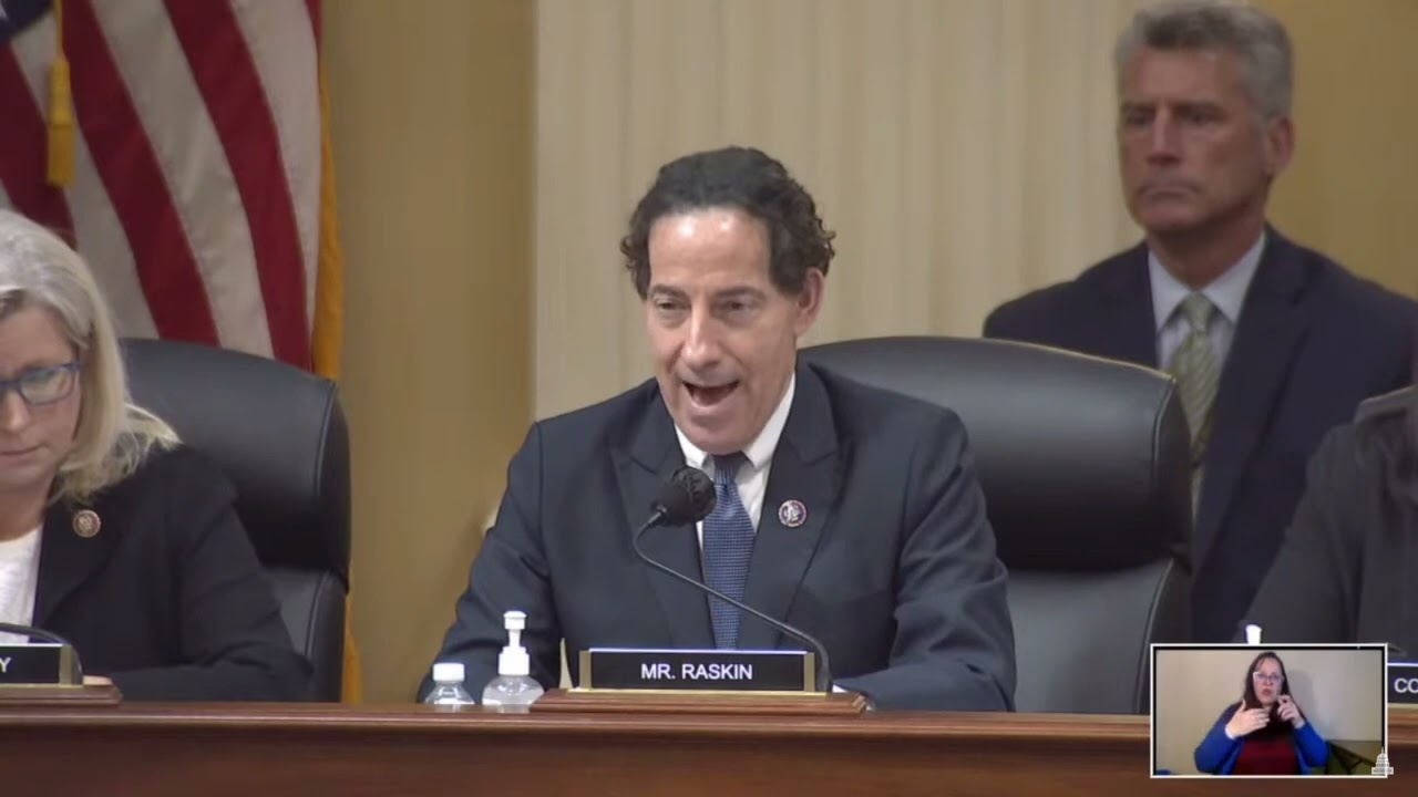 Rep. Raskin's Closing Remarks from January 6th Select Committee Hearing