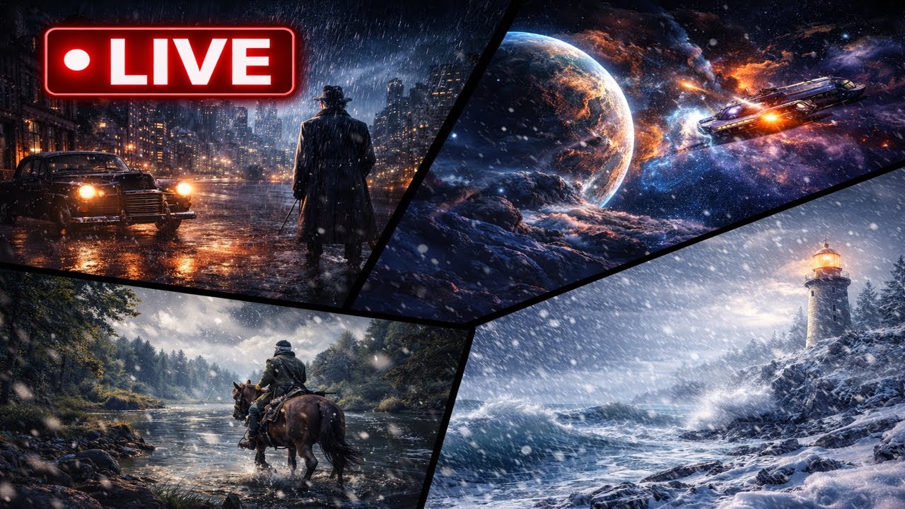 LIVE RELAXING GAME WORLDS | RAIN • SPACE • HORSE RIDE • MAFIA CITY • SNOW OCEAN AMBIENCE FOR SLEEP