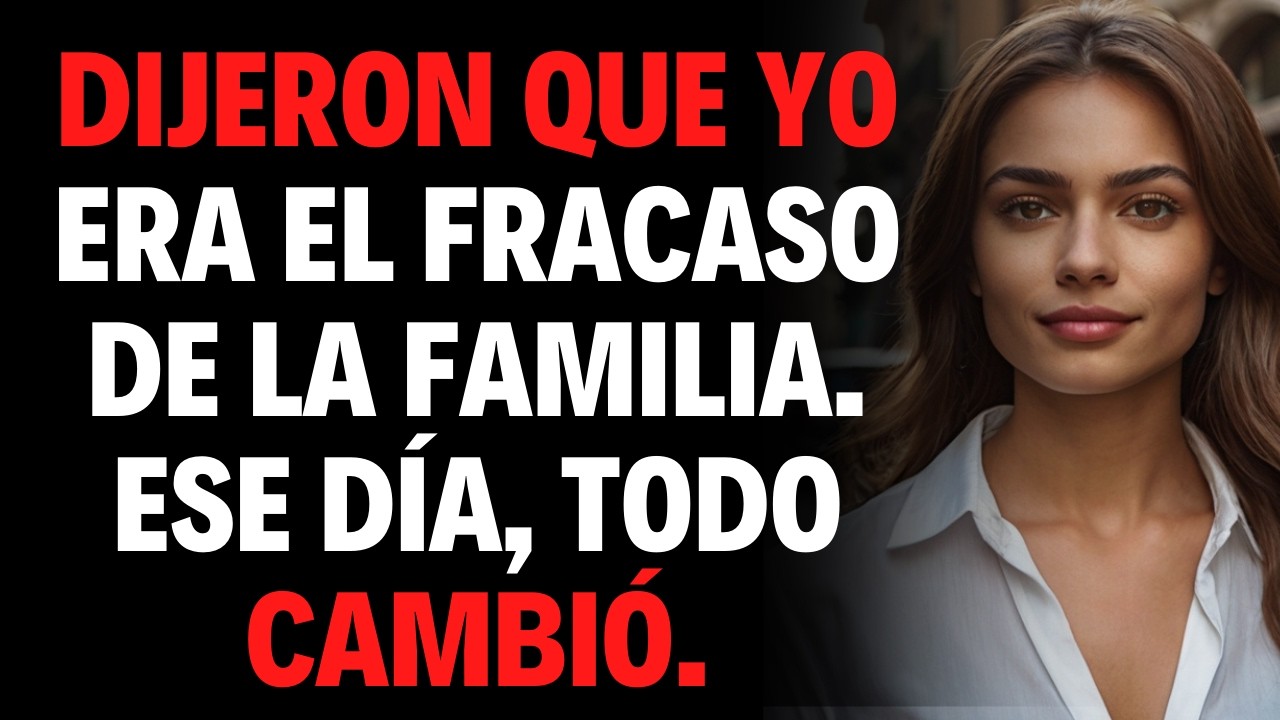 DIJERON QUE YO ERA EL FRACASO DE LA FAMILIA. ESE DÍA, TODO CAMBIÓ.