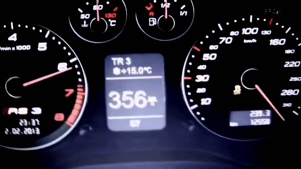Super Fast Audi RS3 (741ps) Acceleration 0-365 km/h
