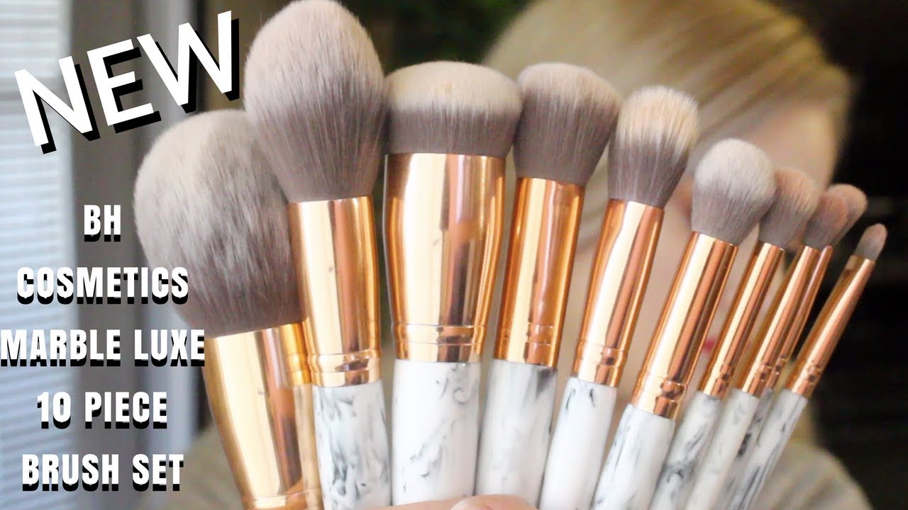 NEW BH Cosmetics Marble Luxe 10 Piece Brush Set