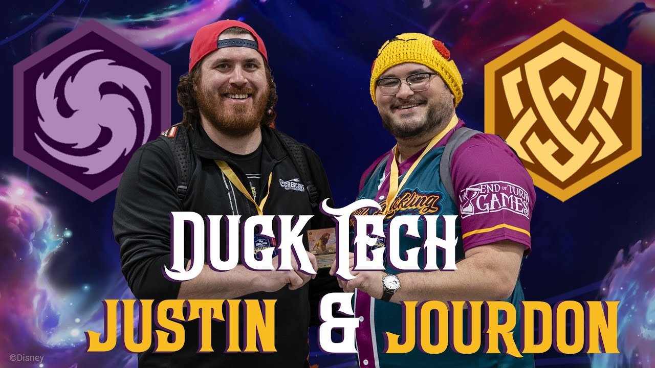 Duck Tech 5: Топ Джастина с янтарным/аметистовым принтом.