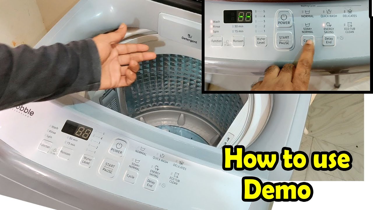 How to use Samsung top load washing machine demo |  Samsung top load fully automatic washing machine