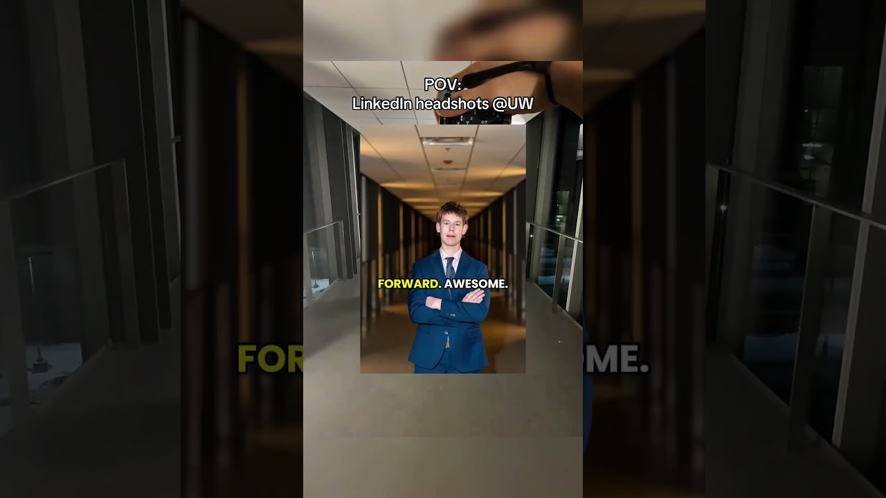 Behind the scenes LinkedIn headshots photoshoot at UW #portrait #photography #photoshoot #headshot