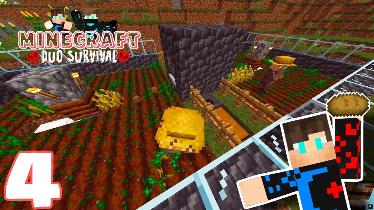 Minecraft : Duo Survival | ft. @MCFLASH7   | Ultimate FOOD FARM BUILD | Part 4