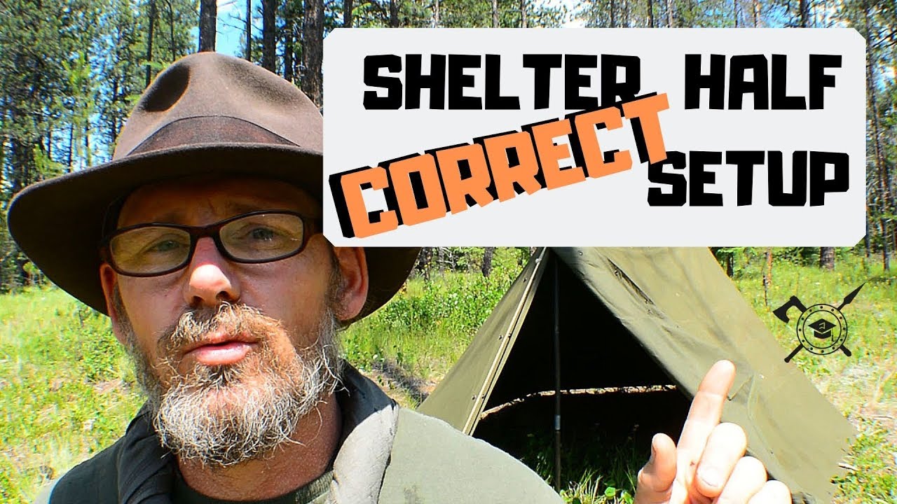 DONT SETUP YOUR SHELTER HALF UNTIL YOU WATCH THIS!! how to set up the pup tent / shelter half RIGHT!
