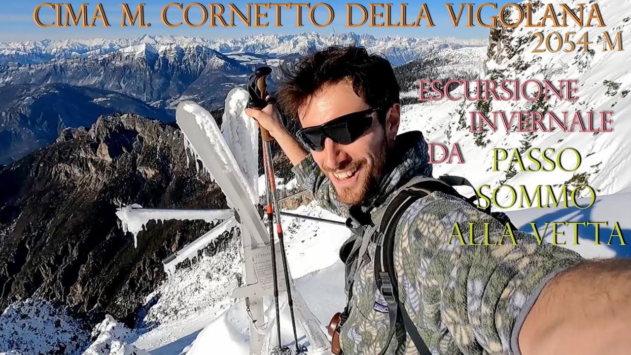 Cima M. Cornetto della Vigolana. Escursione invernale da Passo Sommo