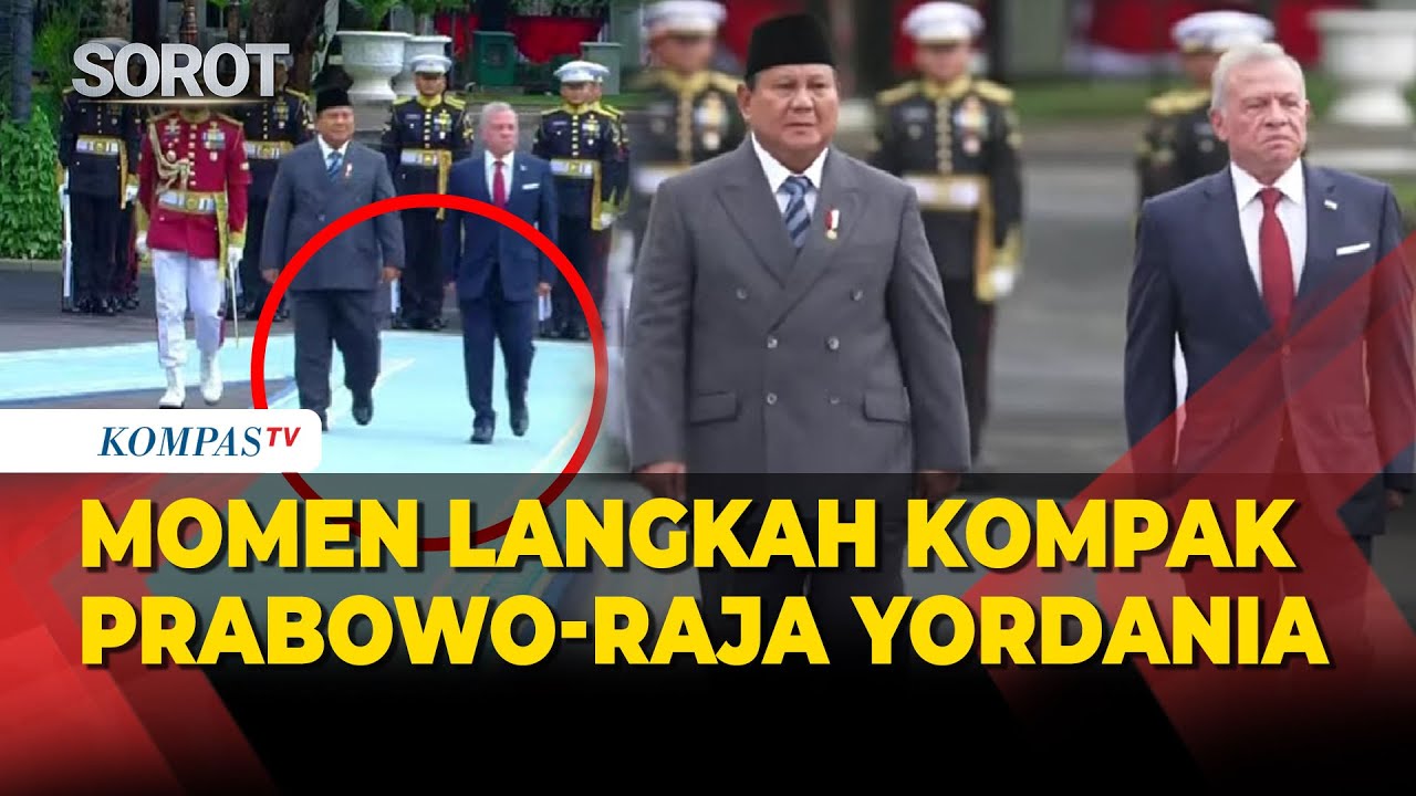 Kompak! Langkah Presiden Prabowo & Raja Yordania Periksa Pasukan saat Upacara Penyambutan Kenegaraan