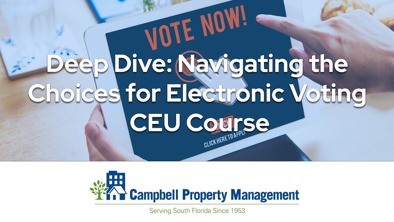 Deep Dive: Navigating the Choices for Electronic Voting CEU Course