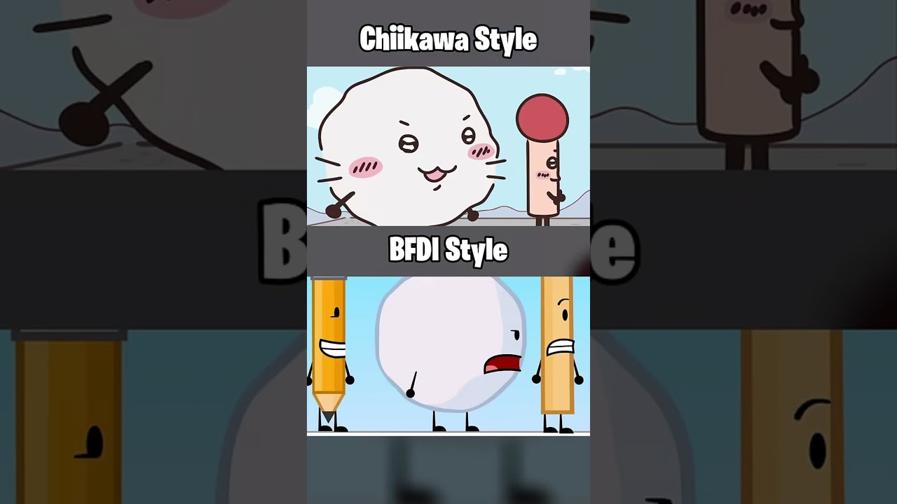 A co jeśli BFDI byłoby Chiikawą? #chiikawa #bfdi #shorts #ちいかわ