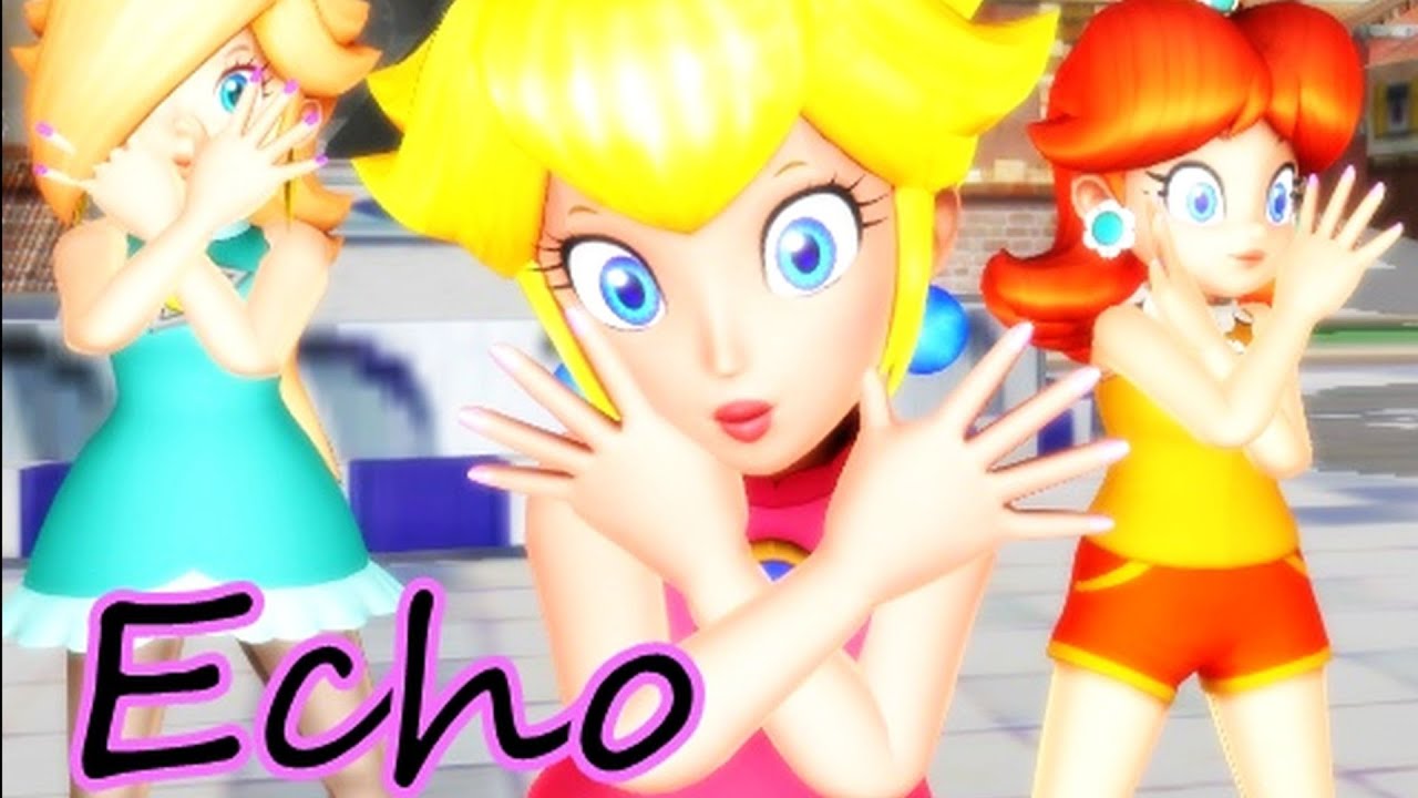 [MMD x Mario] Echo (Princess Peach, Daisy and Rosalina)