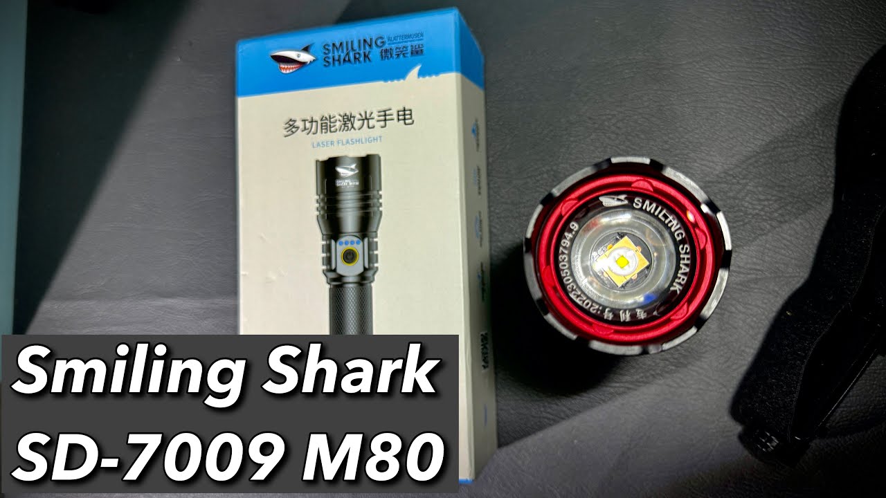 Smiling Shark SD-7009 M80 senter 300 ribuan terang bersih dan tajam