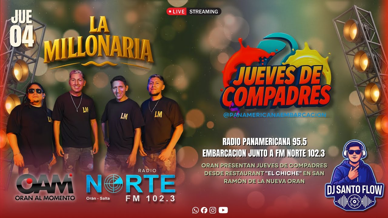 🔖💃🕺 Jueves de Compadres en vivo desde Restaruant EL CHICHE, con el grupo LA MILLONARIA!!