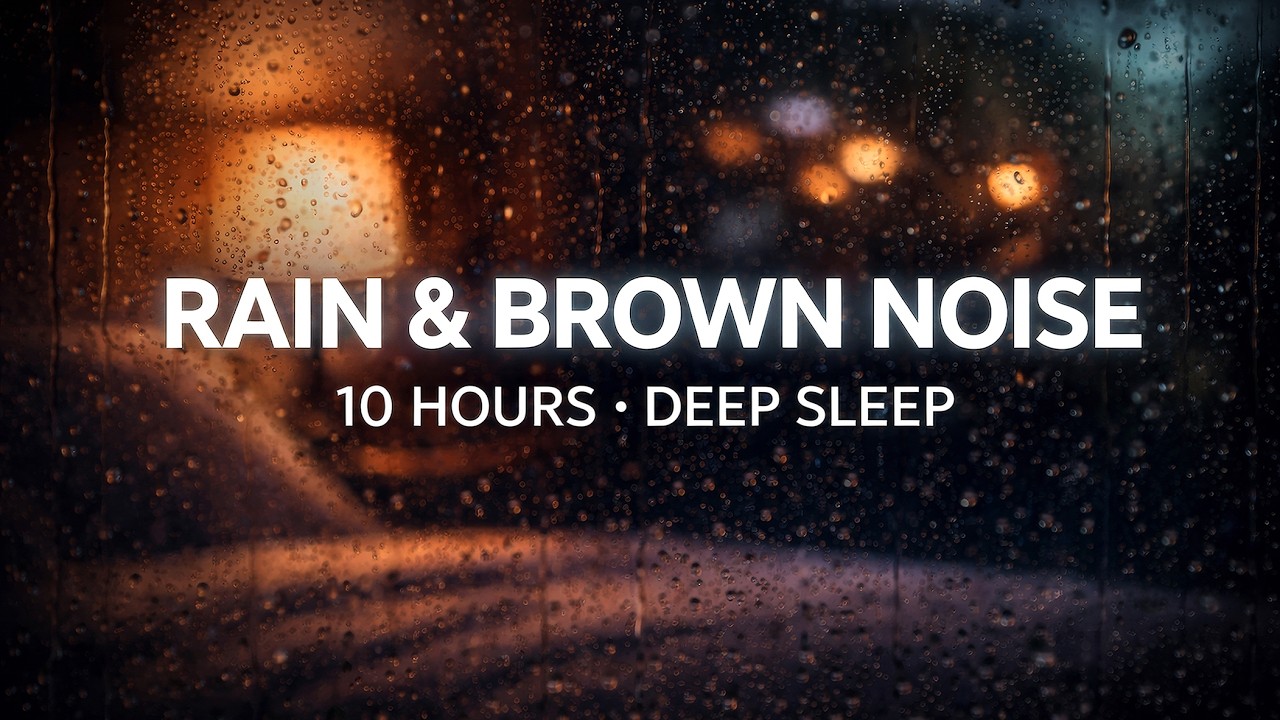 Rain & Brown Noise for Deep Sleep, Relaxation & Anxiety Relief | 10 Hours