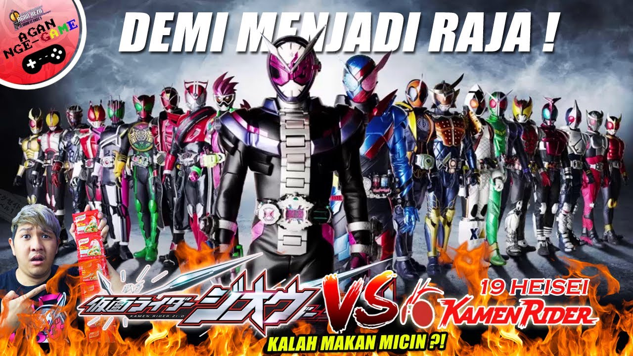 GILA! KAMEN RIDER ZI-O vs 19 KAMEN RIDER HEISEI!!! (KUUGA-BUILD) KALAH MAKAN MICIN?! DEMI JADI RAJA!