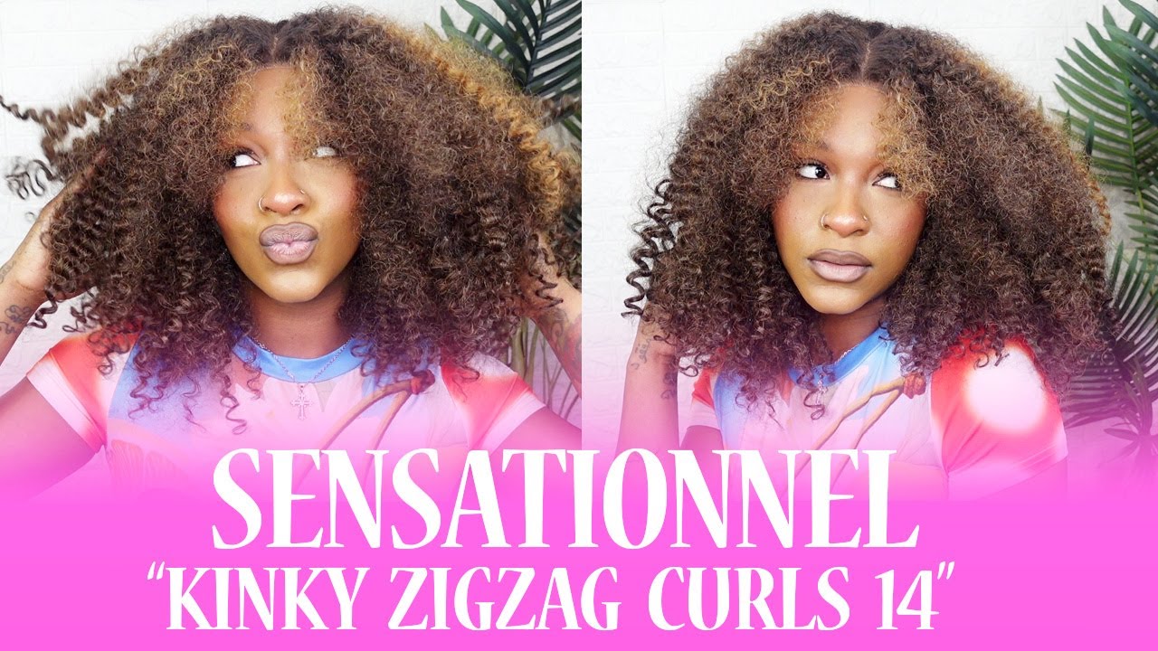 Sensationnel Kinky Edges Glueless Y-Part HD Lace Front Wig - KINKY ZIGZAG CURLS 14 |EBONYLINE.COM